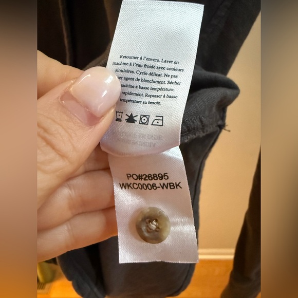 FAHERTY Sunwashed Knit Shirt Washed Black Size Small - Picture 10 of 10